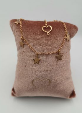 Bracciale in argento con finitura rosa