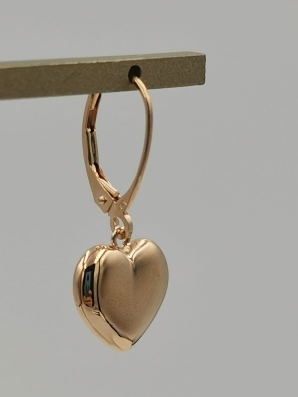 Monorecchino in argento con finitura rosa