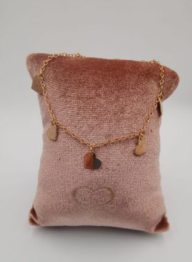 Bracciale in argento con finitura rosa