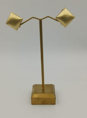 Orecchini in argento con finitura in oro 23 kt